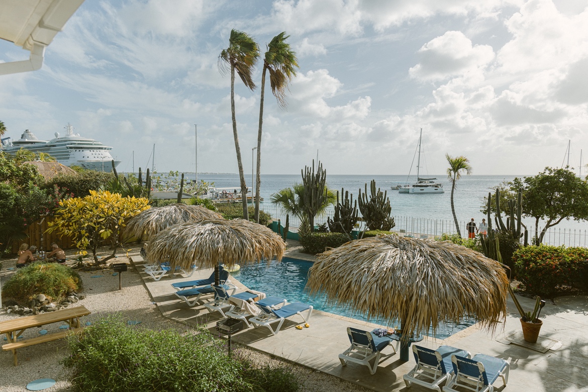 Single room - pool, garden and sea